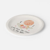 Assiettes En Carton Wedding shower de basket-ball floral monogramme (Angle)