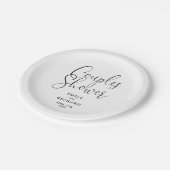 Assiettes En Carton Wedding shower nuptiale des couples noirs et blanc (Angle)