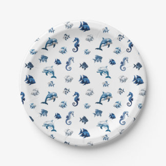 Assiettes En Carton Wedgewood Blue Ocean Créatures !