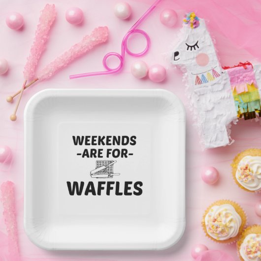 ASSIETTES EN CARTON WEEK-END WAFFLE (Fête)