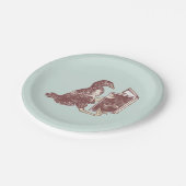 Assiettes En Carton Weka Bird Lire un livre (Angle)