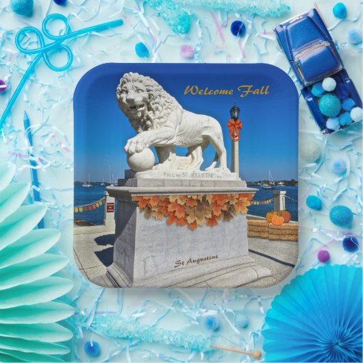 Assiettes En Carton Welcome Fall Coastal St Augustine Floride (Fête)