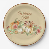 Assiettes En Carton Welcome Fall Jolie (Devant)