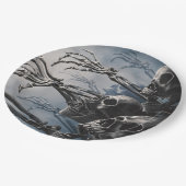 Assiettes En Carton Welcome Undead Zombie Skeleton Effrayant Papier Éf (Angle)