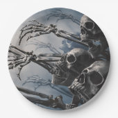 Assiettes En Carton Welcome Undead Zombie Skeleton Effrayant Papier Éf (Devant)