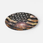 Assiettes En Carton Welding Flag Sparks and Flames (Angle)