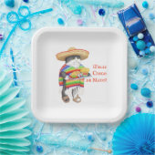 Assiettes En Carton WENDELITO Cinco de Mayo Plaque papier Carré de 9" (Fête)