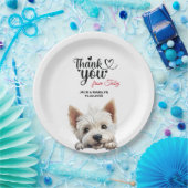 Assiettes En Carton West Highland White Terrier Mariage Merci (Fête)