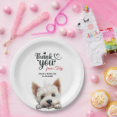 Assiettes En Carton West Highland White Terrier Mariage Merci (Fête)