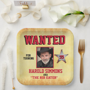 Assiettes En Carton Western Birthday Recherché