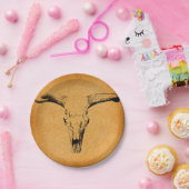 Assiettes En Carton Western Bull Horns (Fête)