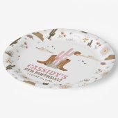 Assiettes En Carton Western Country Cowgirl Rodeo fête d'anniversaire (Angle)