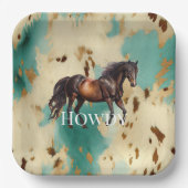 Assiettes En Carton Western Cowgirl (Recto)