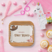 Assiettes En Carton Western Cowgirl Premier Rodéo Anniversaire (Fête)