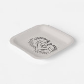 Assiettes En Carton Western Horse Elegant Pays Mariage rustique (Angulaire)