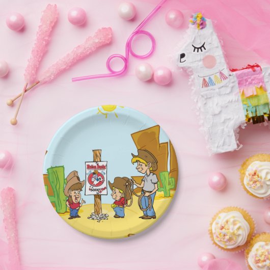 Assiettes En Carton Western Mutton Bustin Cowboy Cowgirl Party (Fête)