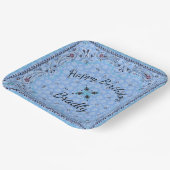 Assiettes En Carton Western Paisley Blue Bandana Custom 9" (Angulaire)