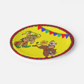 Assiettes En Carton Western Party Bull Rider et Rodeo Clown (Angle)