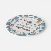 Assiettes En Carton Western Premier Rodeo Boy 1er Anniversaire Bleu (Angle)