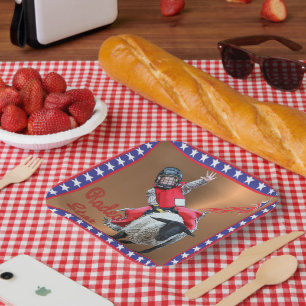 Assiettes En Carton Western Rodéo Star Mutton Busid