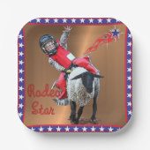 Assiettes En Carton Western Rodéo Star Mutton Busid (Recto)