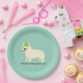 Assiettes En Carton Where's the potty at? (Fête)