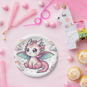 Assiettes En Carton Whimsal Fairytale Baby shower Dragon