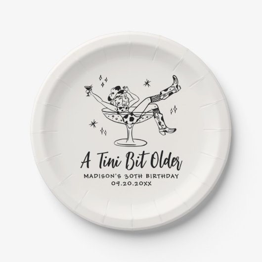 Assiettes En Carton Whimsical A Tini Bit Anniversaire Fête (Devant)