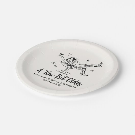 Assiettes En Carton Whimsical A Tini Bit Anniversaire Fête (Angle)