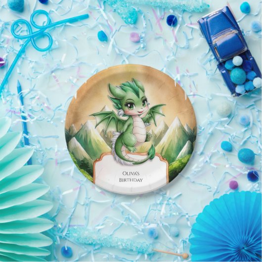 Assiettes En Carton Whimsical Boho Dragon Anniversaire (Fête)