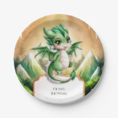 Assiettes En Carton Whimsical Boho Dragon Anniversaire (Devant)