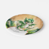 Assiettes En Carton Whimsical Boho Dragon Anniversaire (Angle)