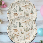 Assiettes En Carton Whimsical Boho Jungle Dinosaur Motif