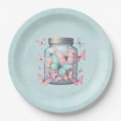 Assiettes En Carton Whimsical Butterflies in a Jar (Devant)