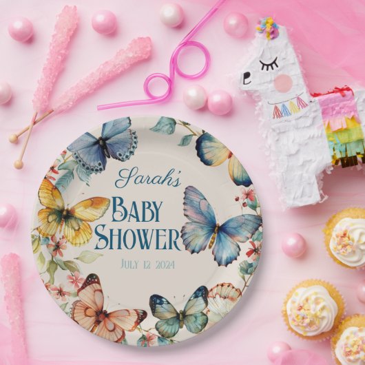 Assiettes En Carton Whimsical Butterfly Garden (Fête)