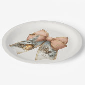 Assiettes En Carton Whimsical Christmas Bow Paper Plates (Angle)