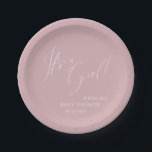 Assiettes En Carton Whimsical Dusty Rose C'est une fille ! Baby shower<br><div class="desc">Présentant notre rose lunatique, c'est une fille! Plaques en papier baby shower, parfait pour votre simple fête moderne de printemps ou d'été de boho! Cet invitation à l'ambiance boho-chic, feutrée et feutrée, à la calligraphie élégante et au design minimaliste délicat, est idéal pour les filles. De plus, il est modifiable,...</div>