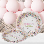 Assiettes En Carton Whimsical fairy garden 1st birthday 