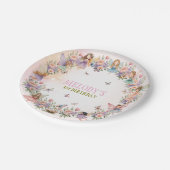 Assiettes En Carton Whimsical fairy garden 1st birthday (Angle)