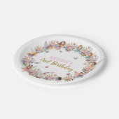 Assiettes En Carton Whimsical flower fairy garden 2nd birthday (Angle)
