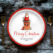 Assiettes En Carton Whimsical Funny Santa Custom Holiday Plates
