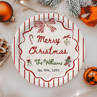 Assiettes En Carton Whimsical Hand Drawn Friendsmas Christmas Party