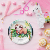 Assiettes En Carton Whimsical Kids Slothday (Fête)