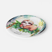 Assiettes En Carton Whimsical Kids Slothday (Angle)