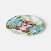 Assiettes En Carton Whimsical Lake Otter Anniversaire (Angle)