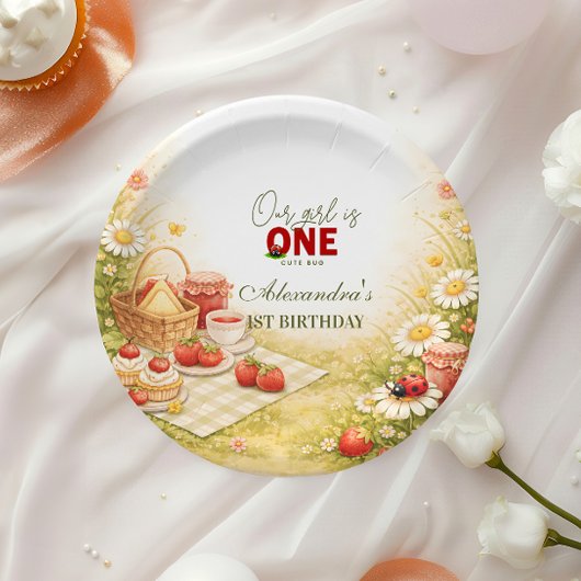 Assiettes En Carton Whimsical Meadow Lady Bug 1st Birthday