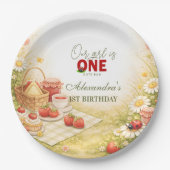 Assiettes En Carton Whimsical Meadow Lady Bug 1st Birthday (Devant)