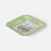 Assiettes En Carton Whimsical Paris and Eiffel Tower Parley MAHJONG (Angulaire)