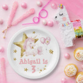 Assiettes En Carton Whimsical Pastel Unicorn Pony Party (Fête)
