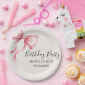 Assiettes En Carton Whimsical Pink Bow Birthday Party (Fête)